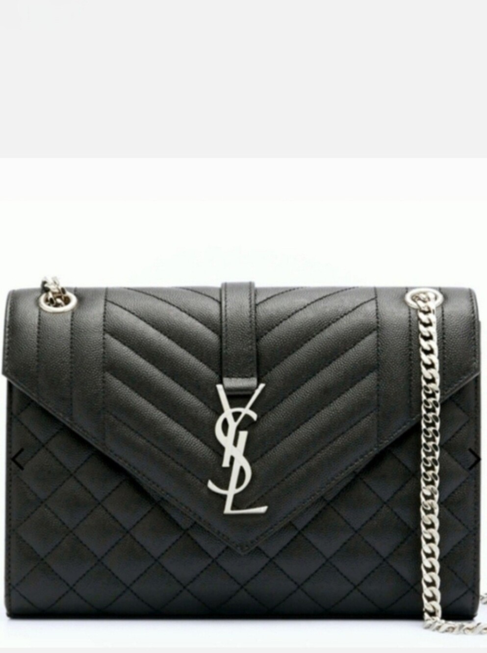 New With Tags Yves Saint Laurent Large Black Envelope Bag